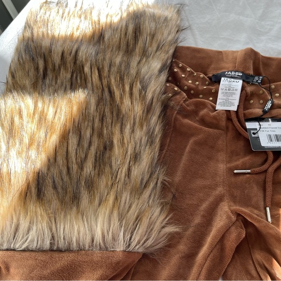 JADED LONDON y2k fur trim pants🤎 - Picture 5 of 7